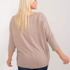 Tmavě béžový plus size top VIVANEA