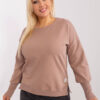 Tmavě béžová plus size mikina PLUSSOFT