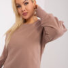 Tmavě béžová plus size mikina PLUSSOFT