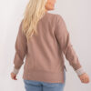 Tmavě béžová plus size mikina CUFFELLE