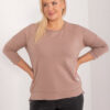 Tmavě béžový plus size top SIDELO