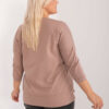 Tmavě béžový plus size top SIDELO