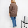 Tmavě béžový plus-size top CURVESSA