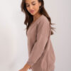 Tmavě béžový plus size top JOIESIZE