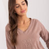 Tmavě béžový plus size top JOIESIZE