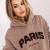 Tmavě béžová mikina RUE PARIS s nápisem Paris – BELYNA
