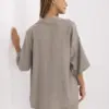 Tmavě béžová letní košile ITALY MODA s lněnou složkou – FABIELA