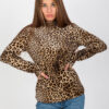 Béžovo-černý leopardí top LEOPARIA