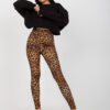 Černo-béžové legíny s leopardím motivem – VAYELLA