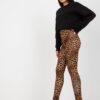 Černo-béžové legíny s leopardím motivem – VAYELLA