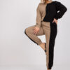 Černo-béžový plus size komplet Amishi – ADORA
