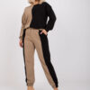 Černo-béžový plus size komplet Amishi – ADORA
