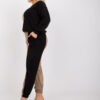 Černo-béžový plus size komplet Amishi – ADORA