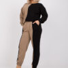 Černo-béžový plus size komplet Amishi – ADORA