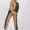 Tmavě béžovo-khaki plus size komplet Amishi bez kapuce – ADORA
