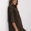 Tmavě hnědá letní košile ITALY MODA ze setu – FABIELA