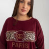 Tmavě fialová plus size mikina PARISARA