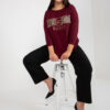 Tmavě fialová plus size mikina PARISARA