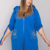 Tmavě modrá plus-size mikina Zurich na zip – IOLARA