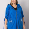 Tmavě modrá plus-size mikina Zurich na zip – IOLARA