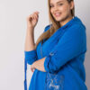 Tmavě modrá plus-size mikina Zurich na zip – IOLARA
