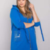 Tmavě modrá plus-size mikina Zurich na zip – IOLARA