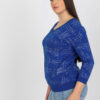 Kobaltový plus size top LINETTA