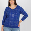 Kobaltový plus size top LINETTA