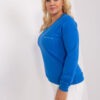 Kobaltová plus size mikina BLUERHINE