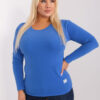 Tmavomodrý top LINEARA plus size