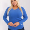 Tmavomodrý top LINEARA plus size