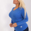 Tmavomodrý top LINEARA plus size