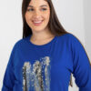 Tmavomodrá mikina SEQUINBLUE s aplikací