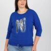 Tmavomodrá mikina SEQUINBLUE s aplikací