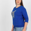 Tmavomodrá mikina SEQUINBLUE s aplikací