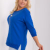 Kobaltový plus size top CHAINBLUE