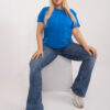 Tmavomodrý plus size top COLORWAVE