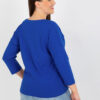 Kobaltová plus size mikina SIGNORIA s aplikací