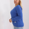 Tmavomodrá plus size mikina CALMERA
