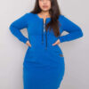 Tmavě modré plus size sportovní šaty ORIELLE s kapsami