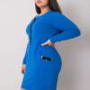 Tmavě modré plus size sportovní šaty ORIELLE s kapsami
