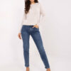 Tmavě modré skinny džíny s páskem – WENELIA
