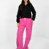 Starorůžové wide-leg tepláky NATURAL SIDE – JOVIRA