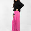 Starorůžové wide-leg tepláky NATURAL SIDE – JOVIRA