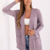 Tmavě růžový kardigan FANNEY s viskózou