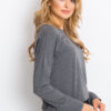 Tmavě šedý top IRIDELLE s kulatým výstřihem