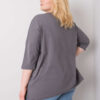 Tmavě šedý plus size top ESMARINE s grafikou