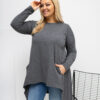 Tmavě šedá plus-size tunika SENTELLE