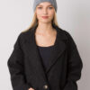 Tmavě šedá pletená beanie čepice – OLIVIE