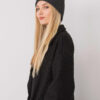 Tmavě šedá pletená beanie čepice – VALERIE